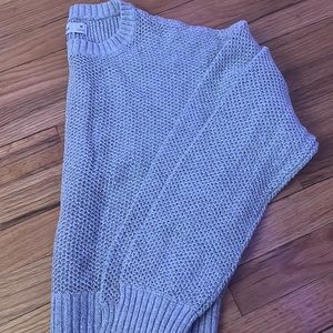 Grey cropped cardigan sweater / size M